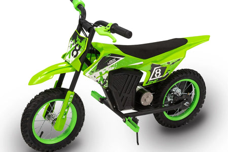 M8TRX Green 12V Mini Electric Child Dirt Bike, Battery Powered Toy Motorcycle, Kids Ride On, Ages 5 Years and Up